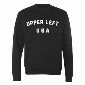 The Great PNW Miller Crewneck Sweatshirt Upper Left USA Black Unisex Medium